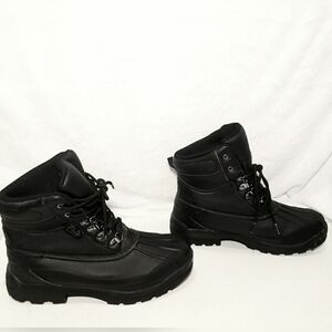 FILA Black Size 8 Lace Up Snow Boots